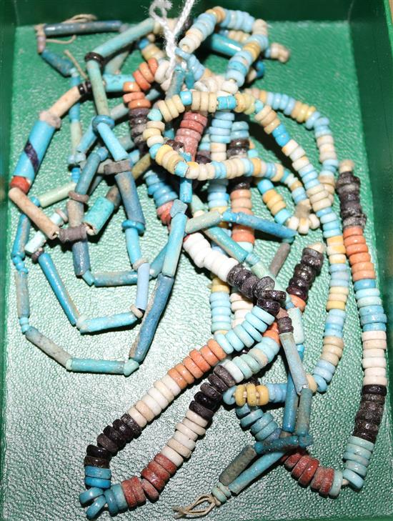 3 necklaces, possibly Sierra Leone or Gambia, 43cm, 46cm, and 86cm